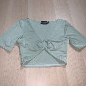 Mint green crop top from prettylittlething size 2